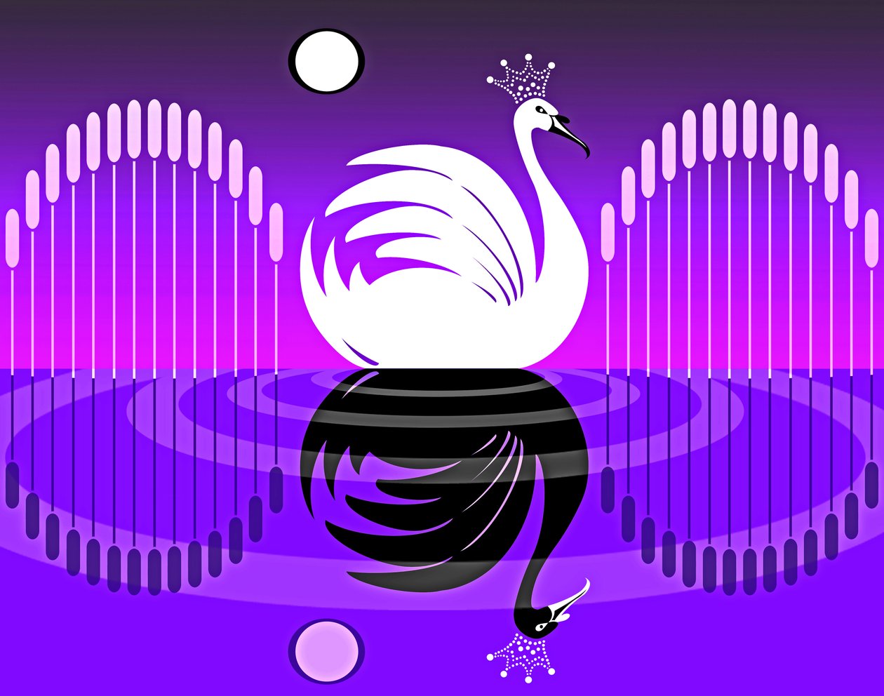 Swan Lake IV, 2019 (digitalt) av Neale Osborne