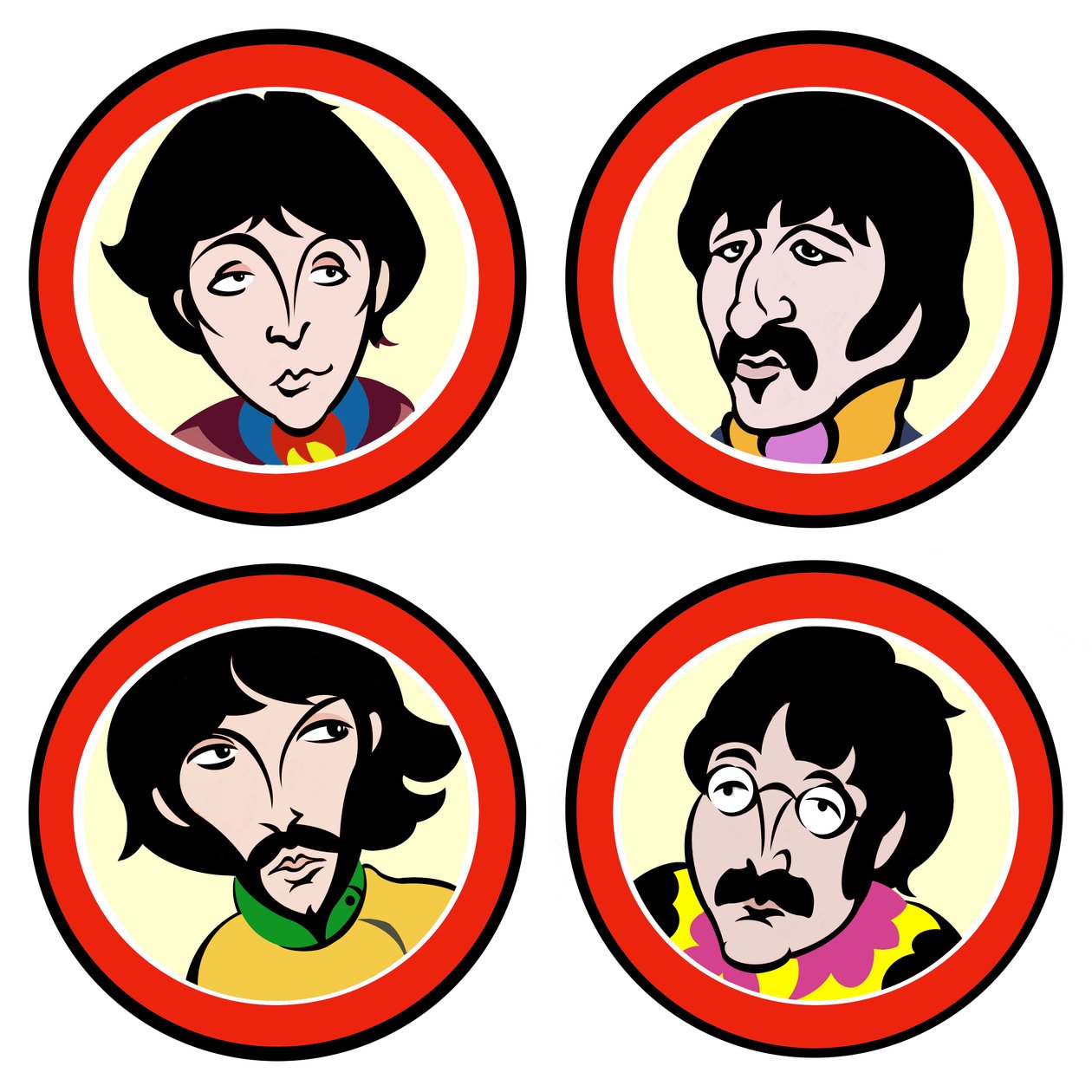 The Beatles, 2004 (bläck, digital version 2023) av Neale Osborne