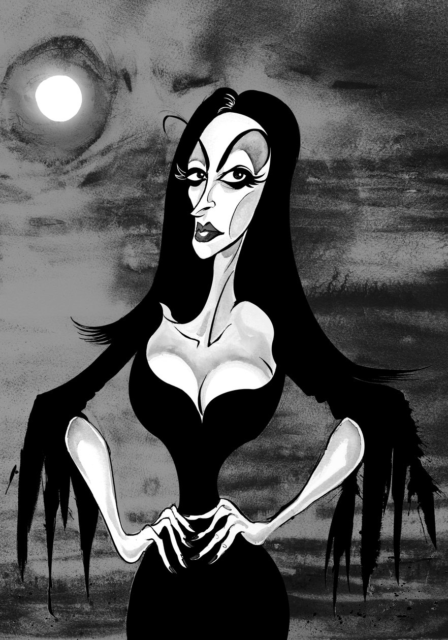 Vampira från filmen "Ed Wood" från 1994 i regi av Tim Burton av Neale Osborne