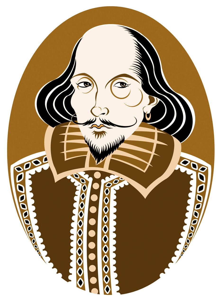 William Shakespeare, engelsk poet och dramatiker döpt 26 april 1564 - 23 april 1616 av Neale Osborne