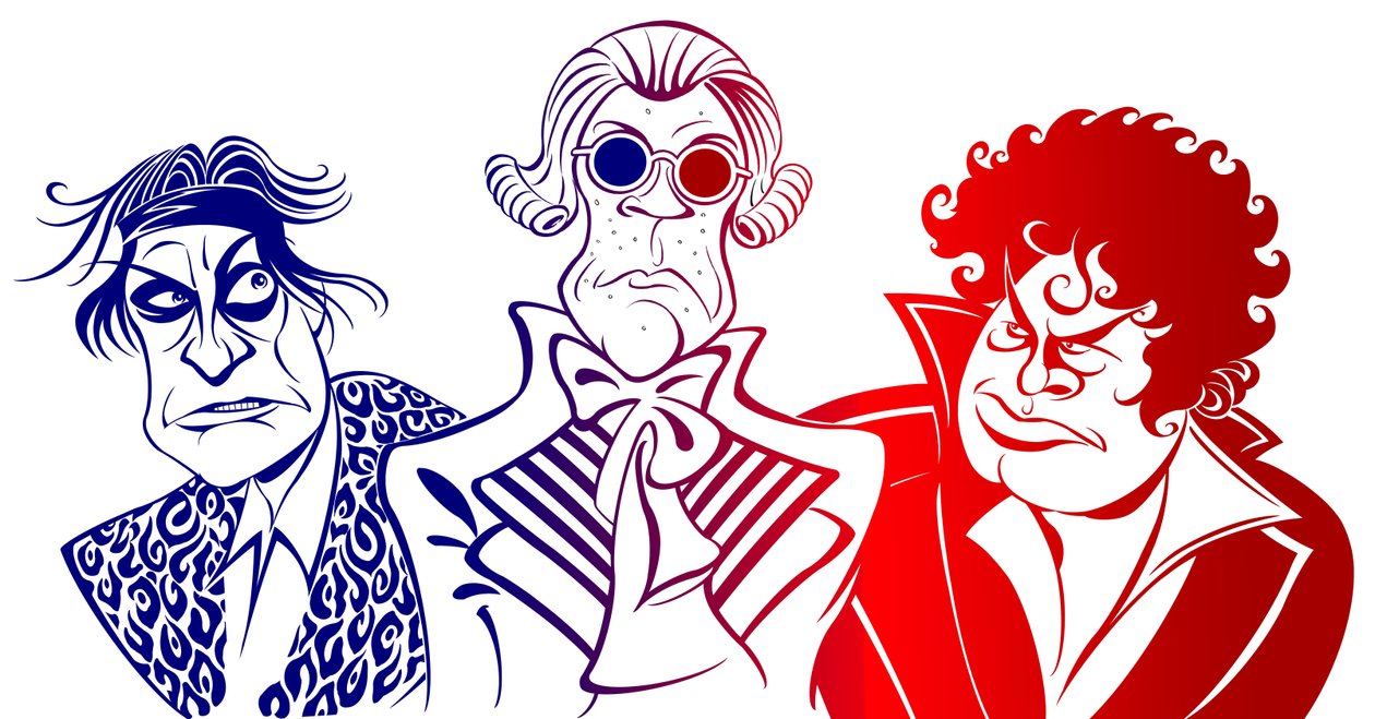 trio av franska revolutionära ledare, 2019 (digitalt) av Neale Osborne