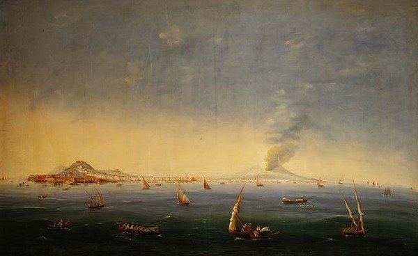 Neapels hamn av Neapolitan School