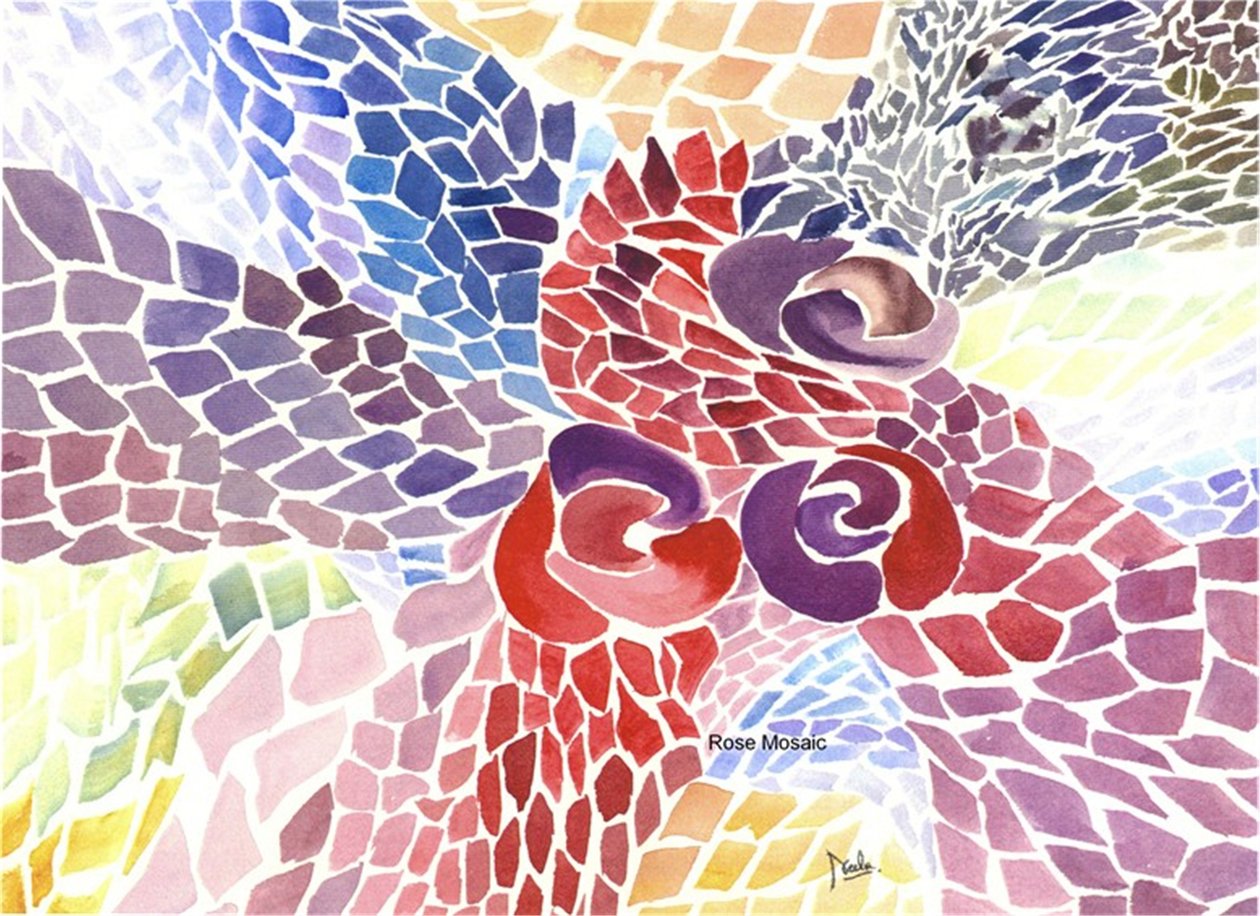 Rose Mosaik av Neela Pushparaj