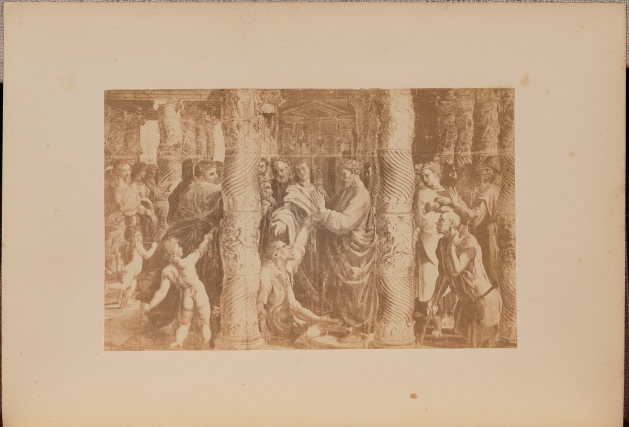 Petrus och Johannes helar den lame mannen vid templets vackra port av Negretti and Zambra