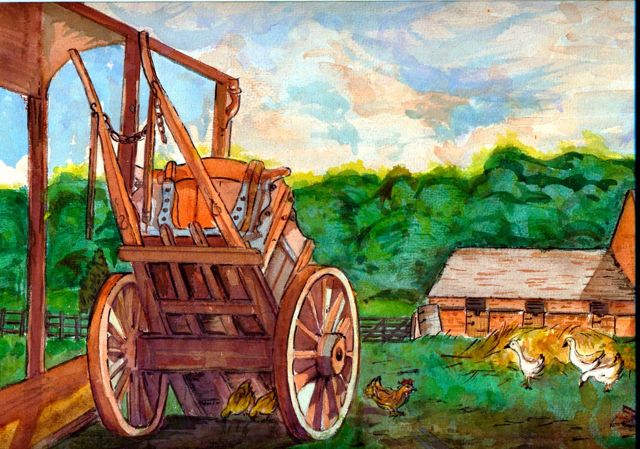 Wooldridge Farm, Priory (wc på papper) av Nell Hill