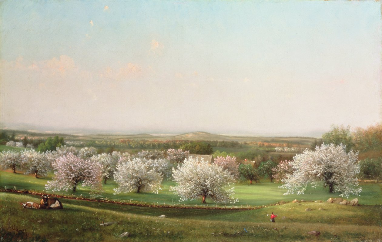 Äppelträdgård, 1878 av Nelson Augustus Moore