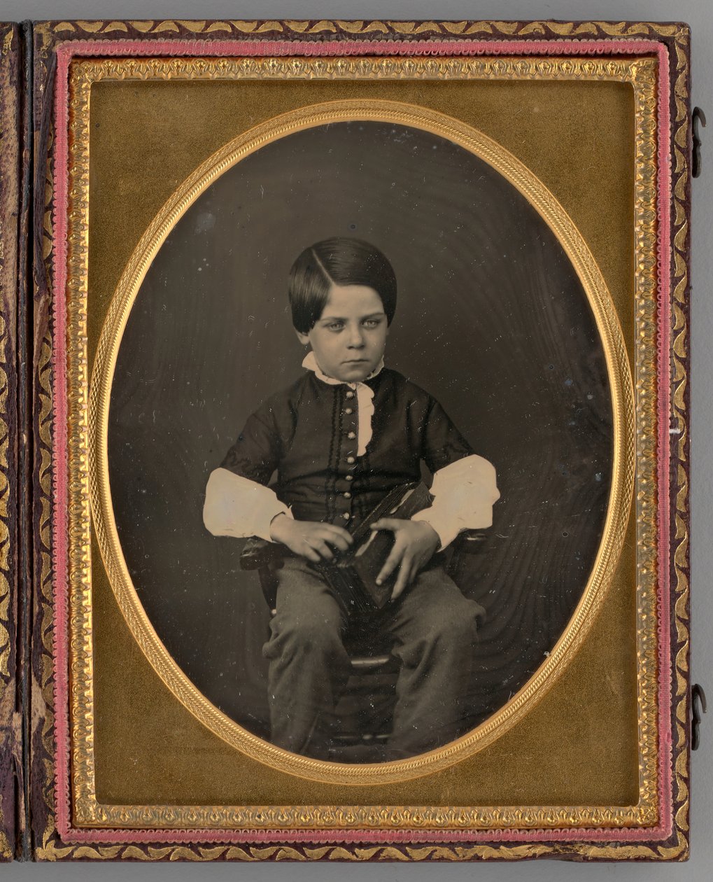 Utan titel porträtt av en sittande pojke, 1853. av Nelson