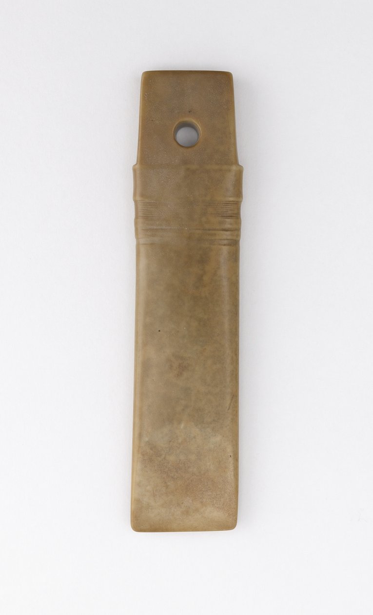 Straight chisel (gui) Qijia culture (jade (nephrite)) av Neolithic Period Chinese School