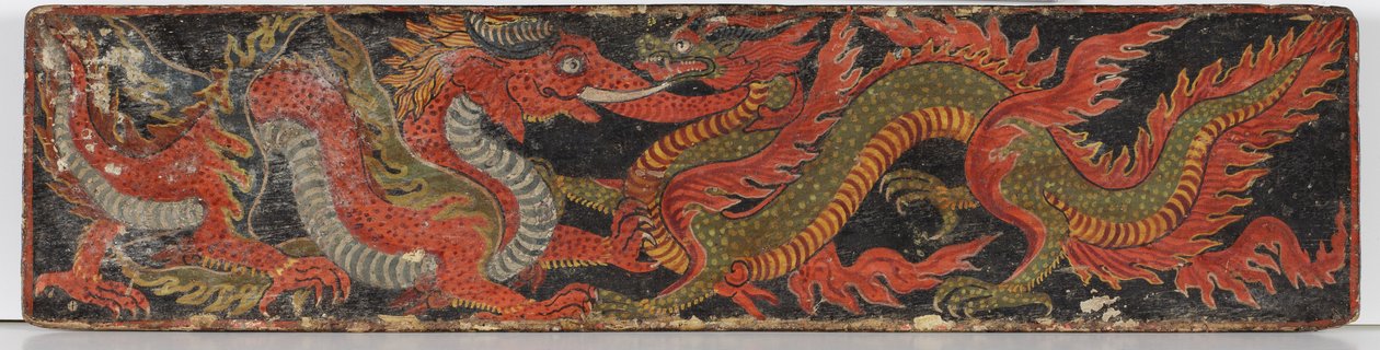 Buddhistiskt manuskriptomslag, 1659 (ogenomskinlig wc på trä) av Nepalese School