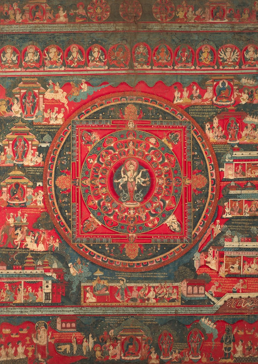 Mandala av Amoghafasa av Nepalese School