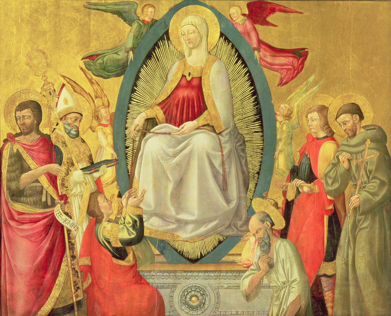 Ascension of the Virgin, 1465 (äggtempera och guld på panel) av Neri di Bicci