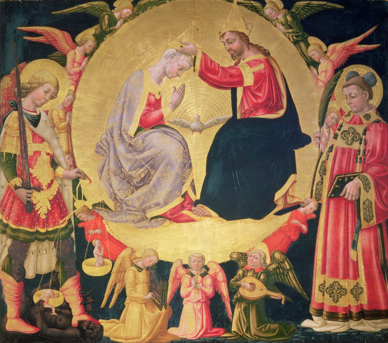 Jungfruns kröning, ca 1475 (tempera på panel) av Neri di Bicci