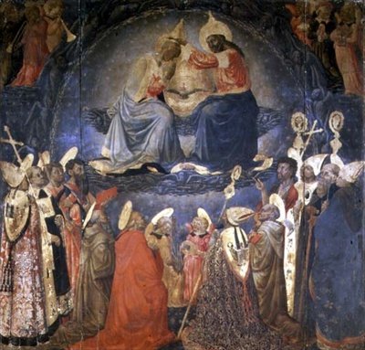 Jungfrukröning (tempera på panel) av Neri di Bicci
