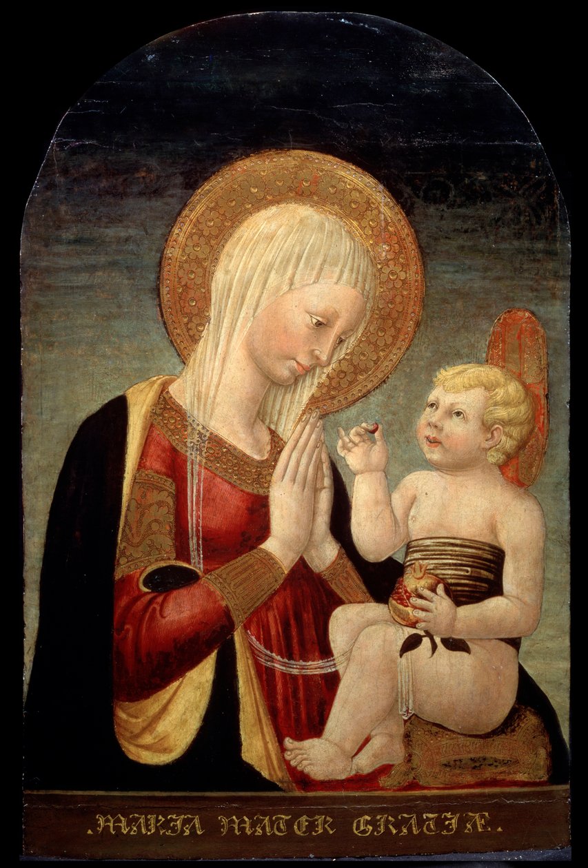 Madonna och barn med granatäpple, 1400-talet av Neri di Bicci