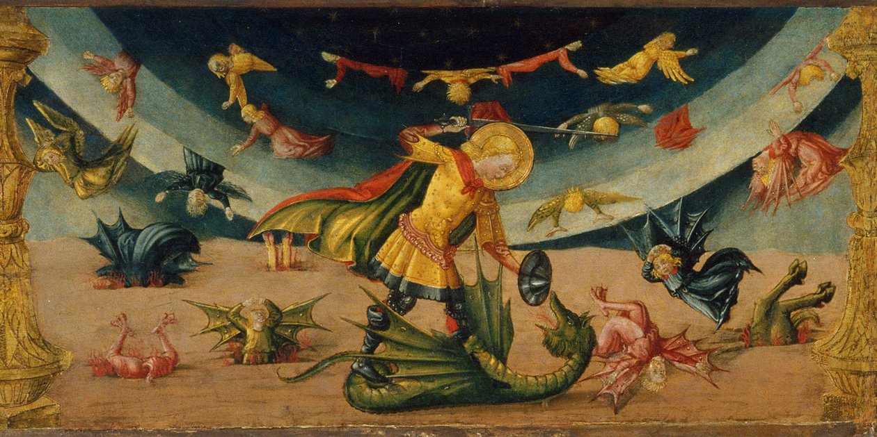 Sankt Mikael och draken av Neri di Bicci