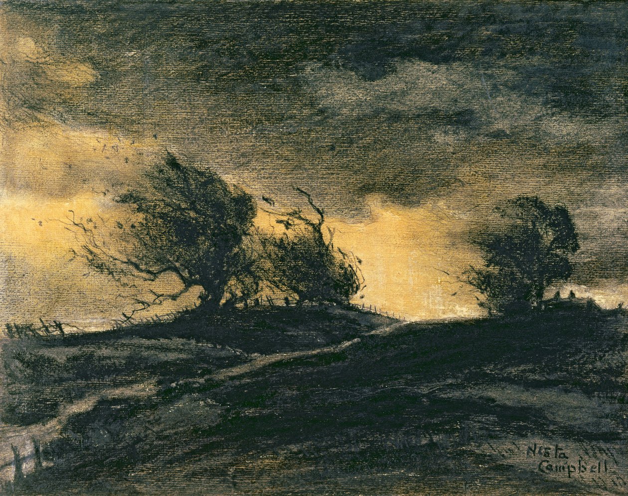 Nocturne (akvarell på papper) av Nesta Jennings Campbell