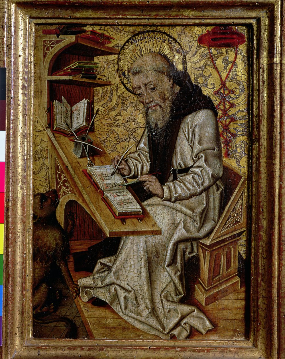 St. Hieronymus översätter Bibeln av Netherlandish School