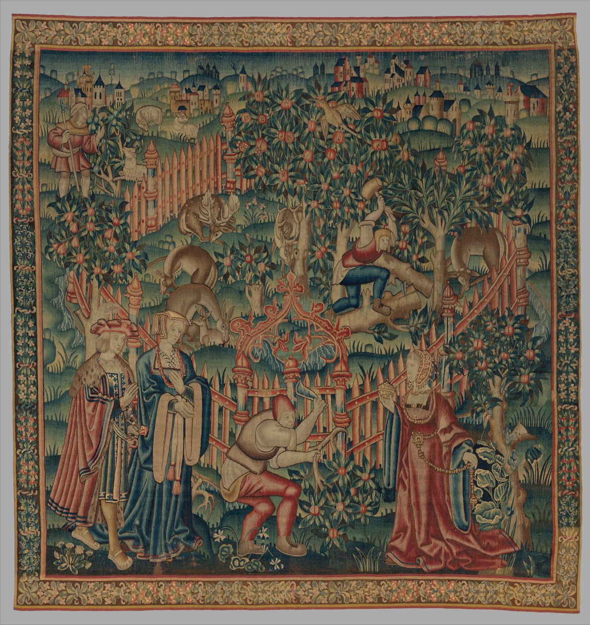 Vedhuggare som arbetar i en Deer Park, c.1515-35 av Netherlandish School