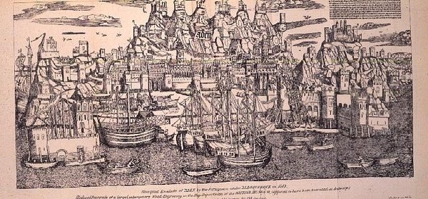 Port of Aden, Arabia, från Marco Polos bok, publicerad 1903 av Netherlandish School