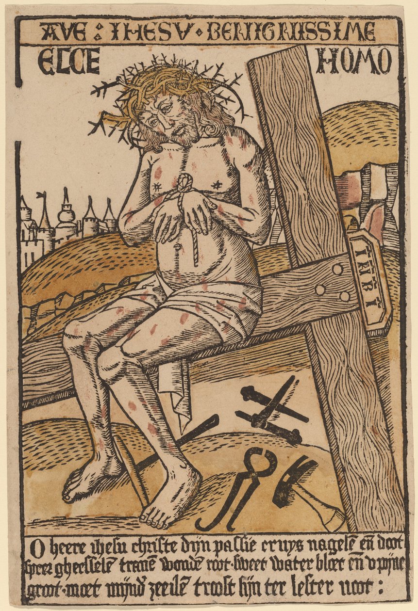Kristus som sorgens man av Netherlandish 15th Century