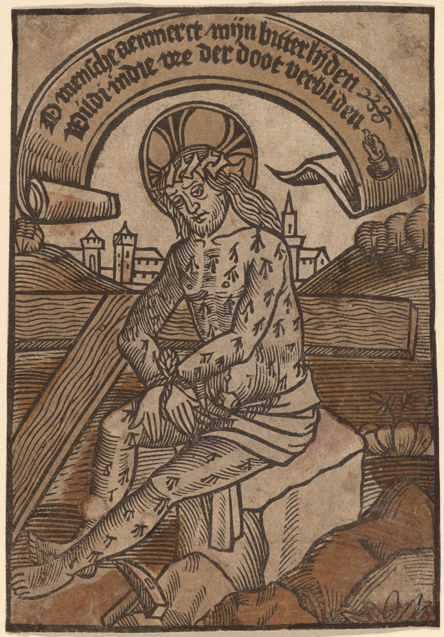 Kristus som sorgens man av Netherlandish 15th Century