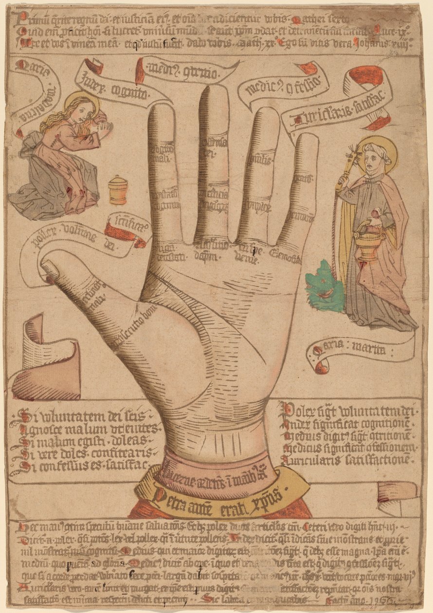 Handen som frälsningens spegel av Netherlandish 15th Century