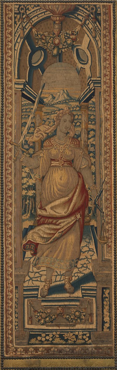De fyra kardinaldygderna: Rättvisa av Netherlandish 16th Century