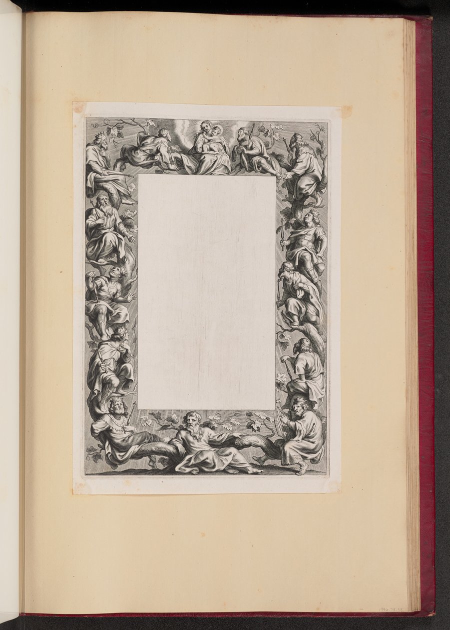 Gränsillustration med Jesses träd av Netherlandish 17th Century
