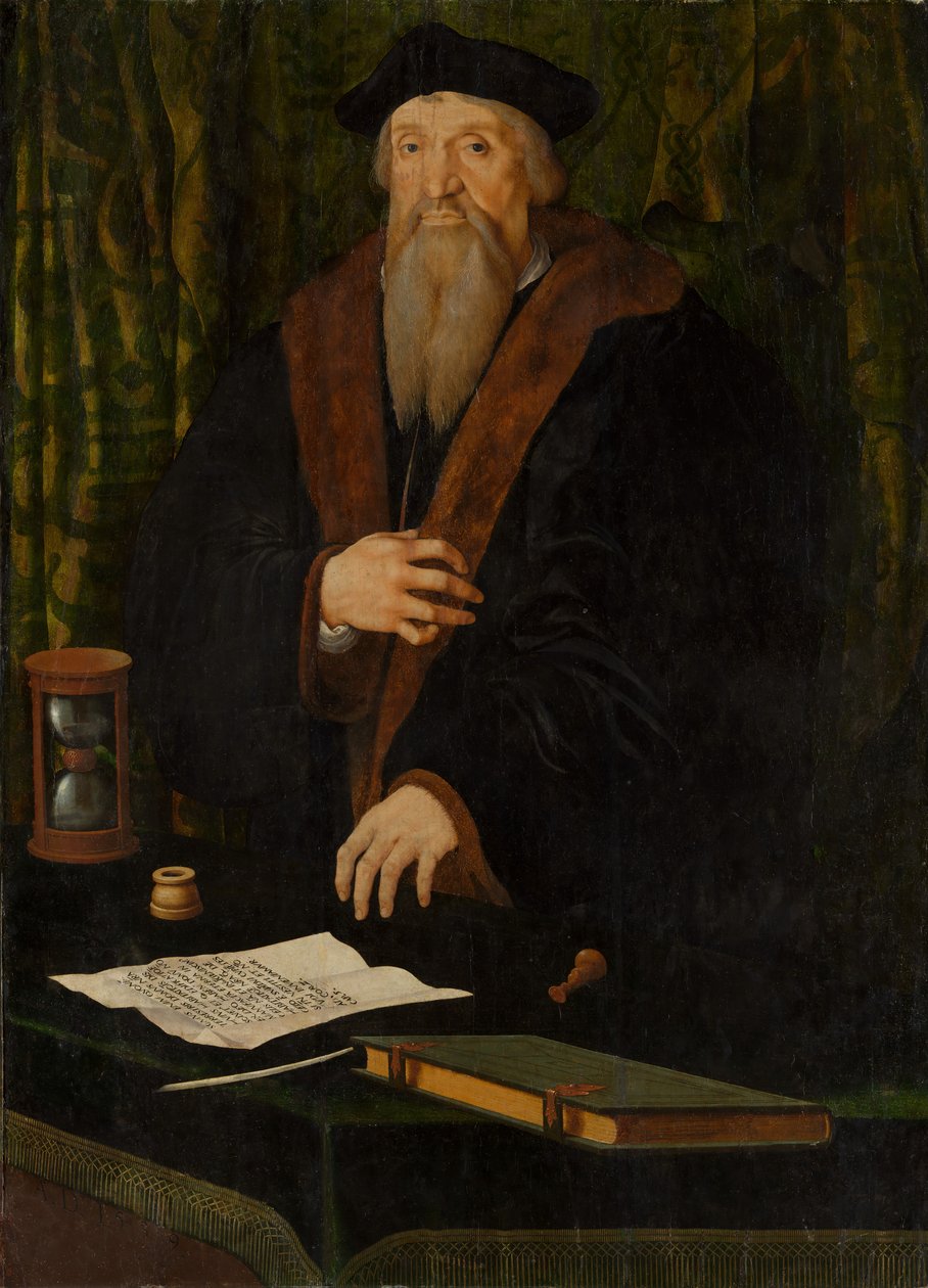Porträtt av en man, möjligen Jean de Langeac död 1541, biskop av Limoges. av Netherlandish Painter