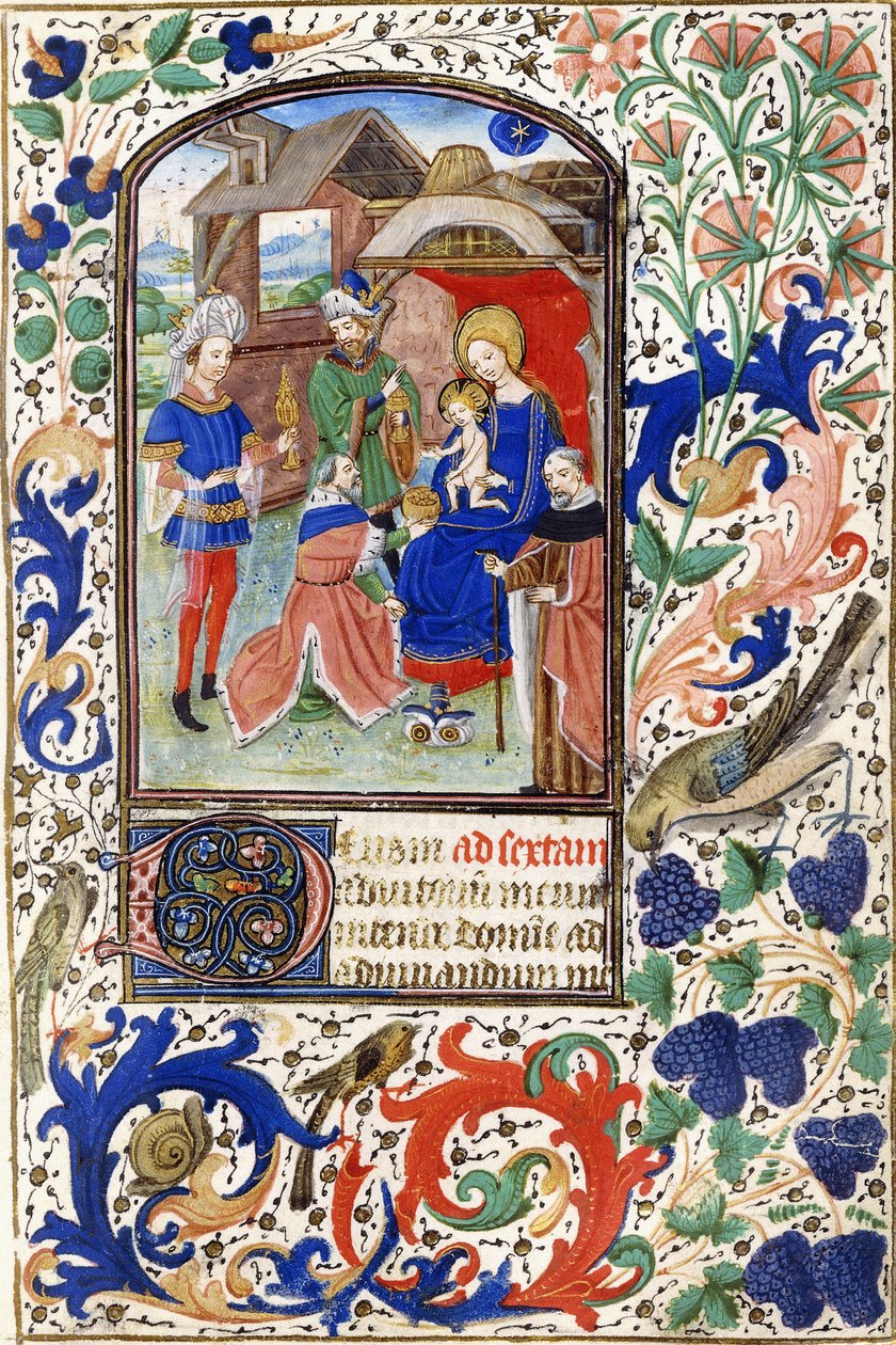 Tillbedjan av Magi, c.1450 av Netherlandish School