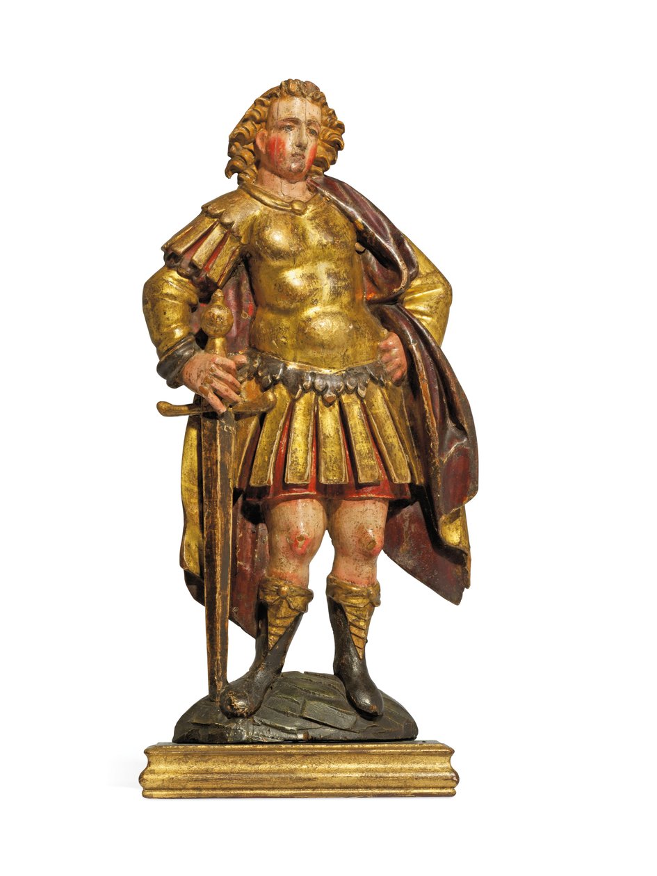 Ajouree-relief av en soldat, första hälften av 1600-talet (paket förgyllt trä) av Netherlandish School
