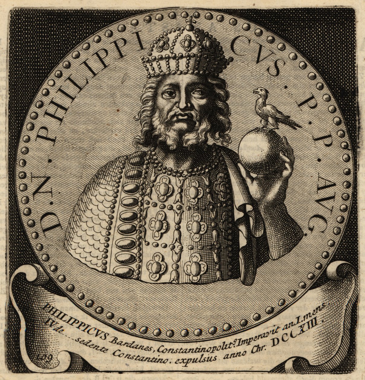 Bysantinske kejsaren Philippikos. av Netherlandish School