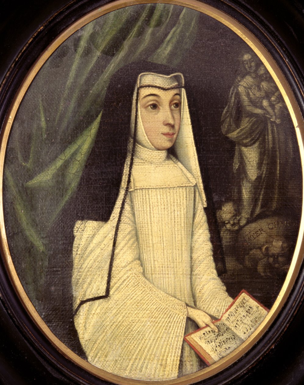 Mary Barbara Huddleston (1708-87) hade för vana att vara en nunna av ordningen Augustinian Canonesses vid det engelska klostret i Brygge, ca 1727 av Netherlandish School