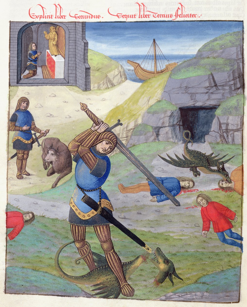 Ms 324 f.35 v. Cadmus, från Metamorphoses 10 av Ovid, 1497 av Netherlandish School