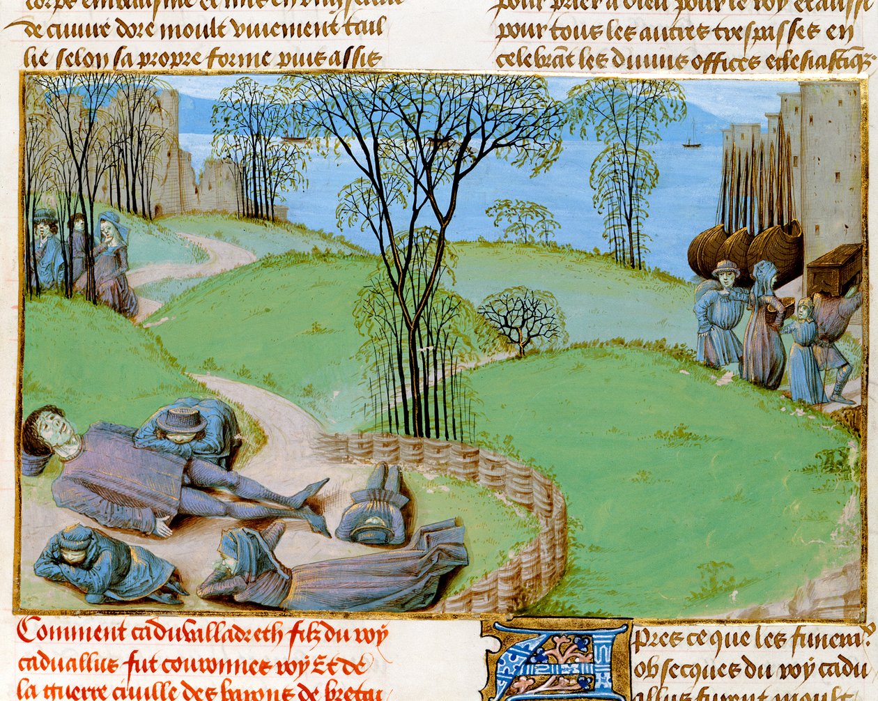 Ms. Royal 15 E.IV fol.187 Dödsfall av hungersnöd, från 