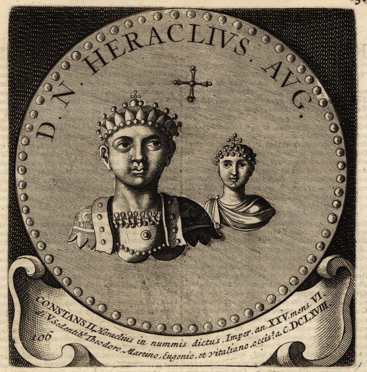 Porträtt av den bysantinske kejsaren Konstantin II och Fausta. av Netherlandish School