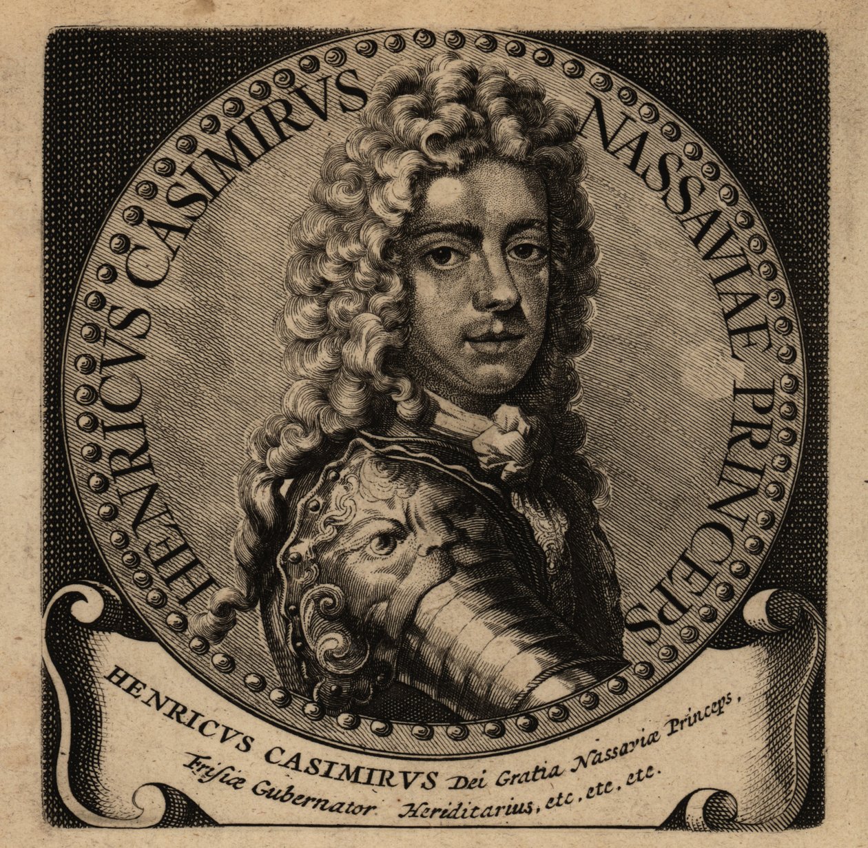 Porträtt av Henry Casimir II av Nassau-Dietz (1657-1696). av Netherlandish School