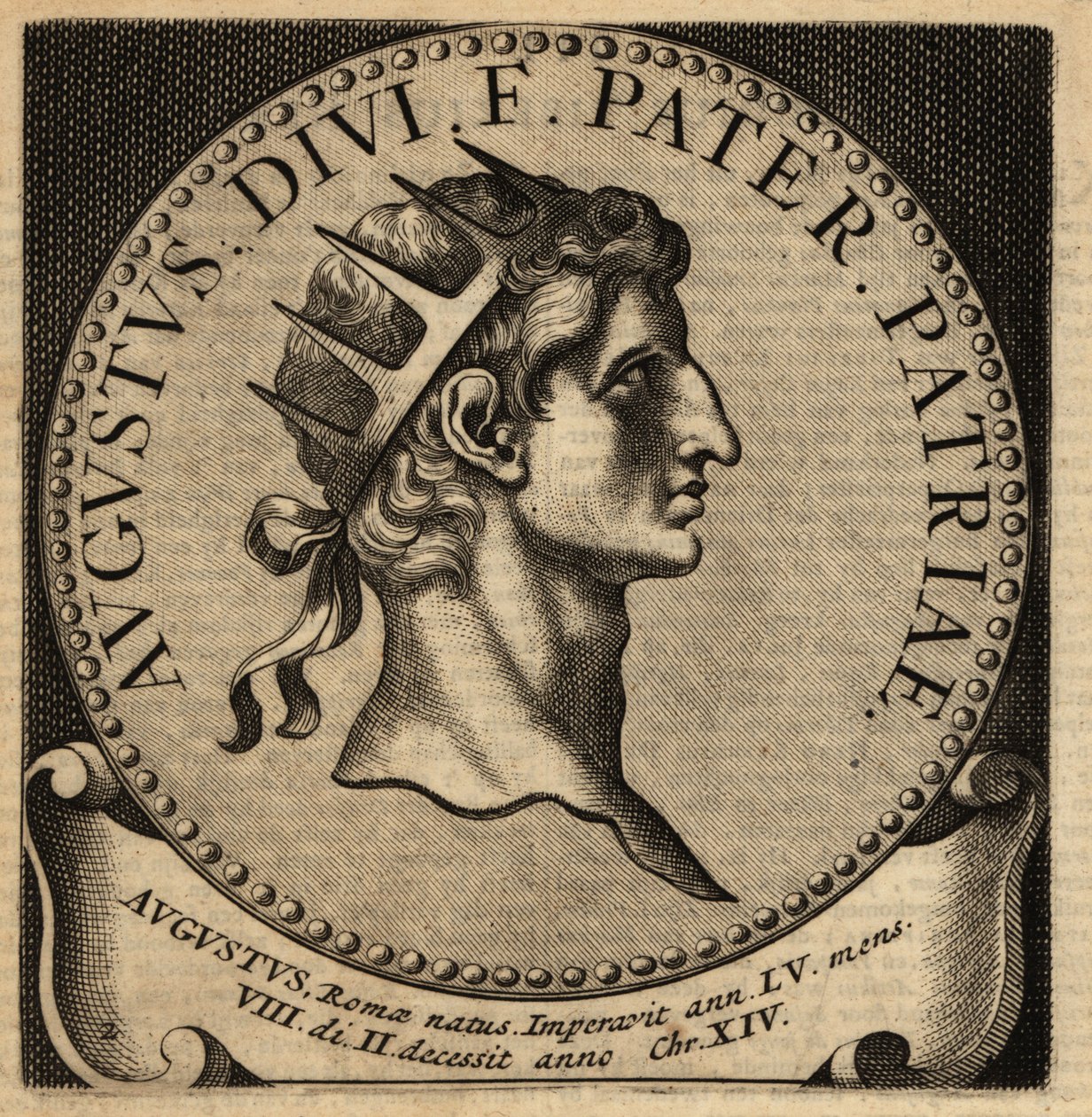 Porträtt av den romerske kejsaren Augustus. av Netherlandish School