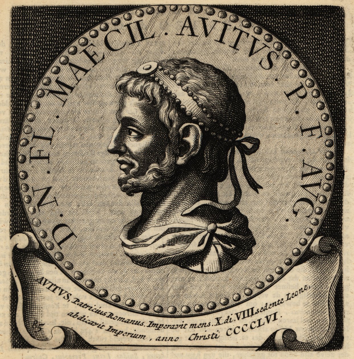 Porträtt av den romerske kejsaren Avitus. av Netherlandish School