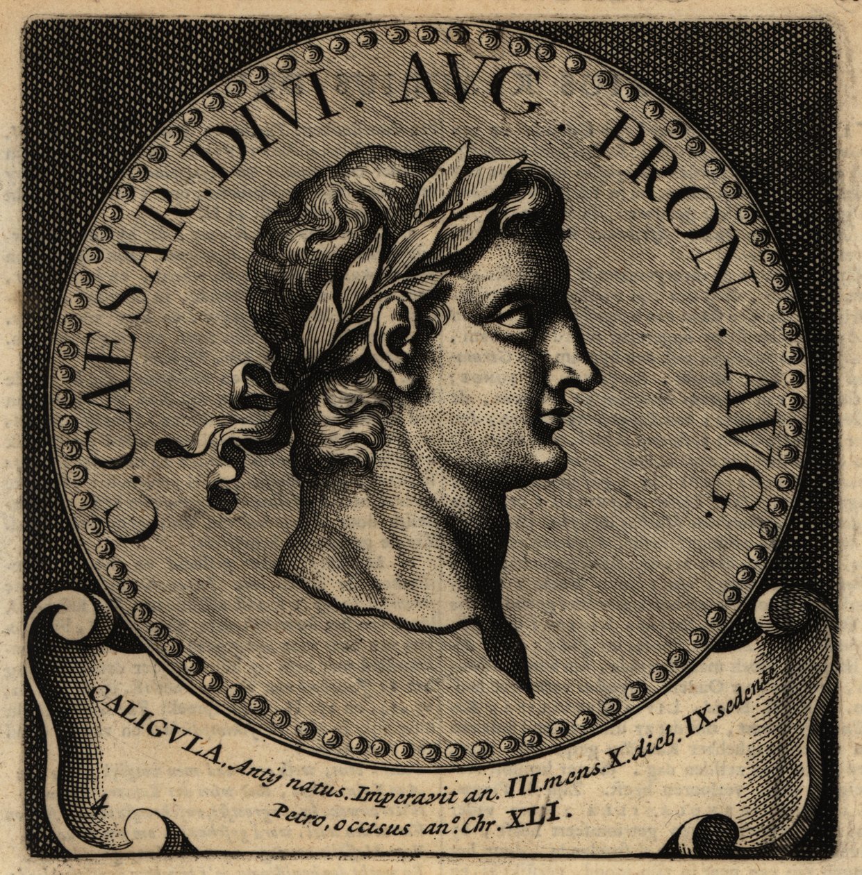 Porträtt av den romerske kejsaren Caligula. av Netherlandish School