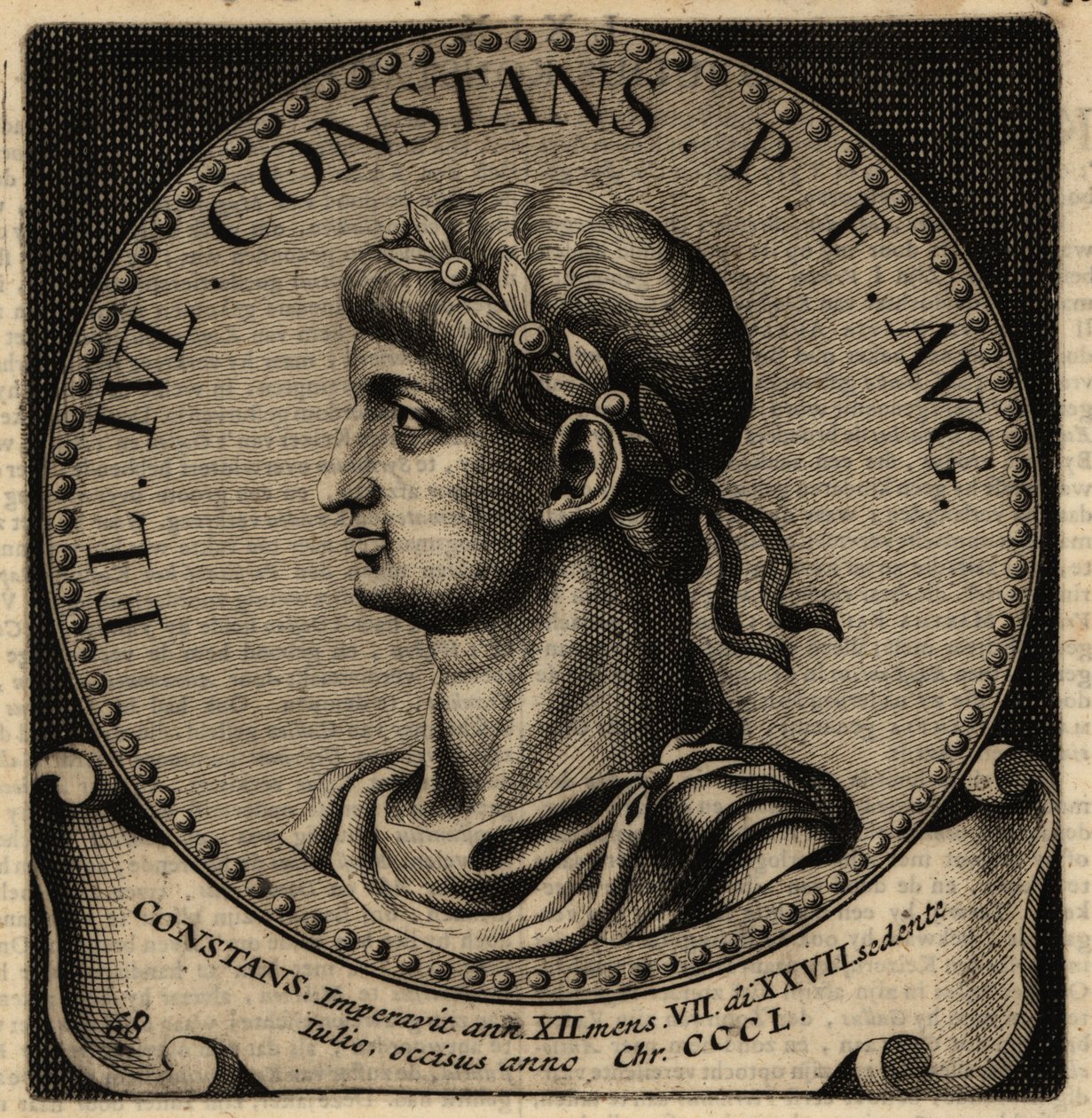 Porträtt av den romerske kejsaren Constans I. av Netherlandish School