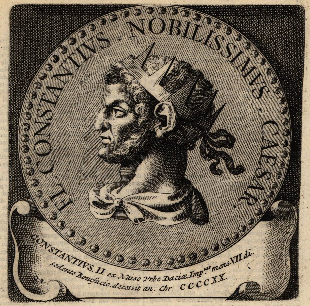 Porträtt av den romerske kejsaren Constantius II. av Netherlandish School