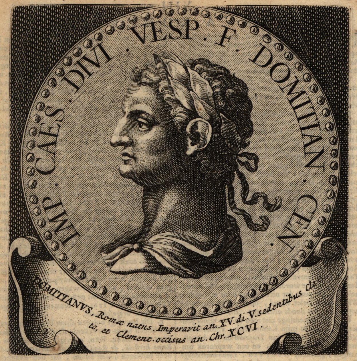 Porträtt av den romerske kejsaren Domitianus. av Netherlandish School