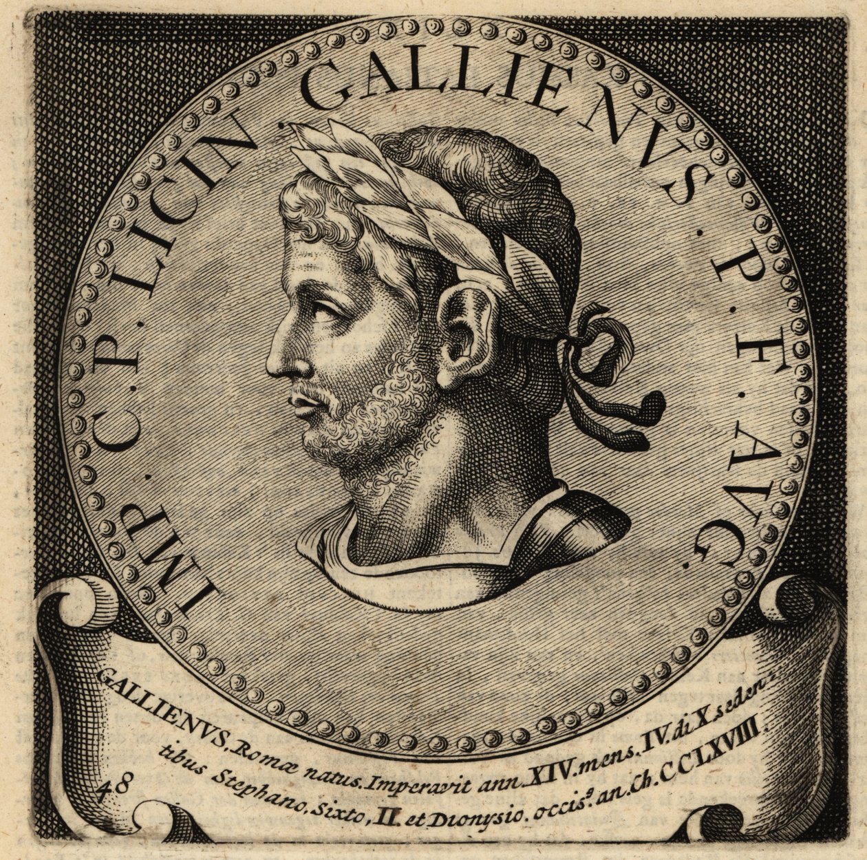 Porträtt av den romerske kejsaren Gallienus. av Netherlandish School