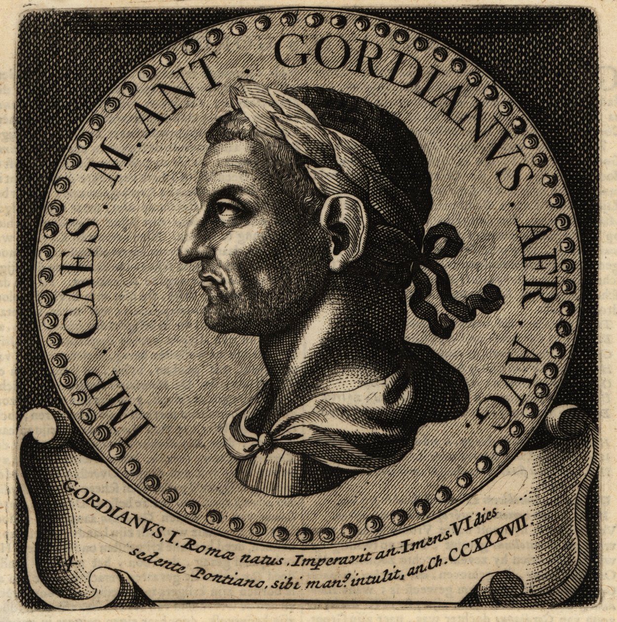 Porträtt av den romerske kejsaren Gordian I. av Netherlandish School
