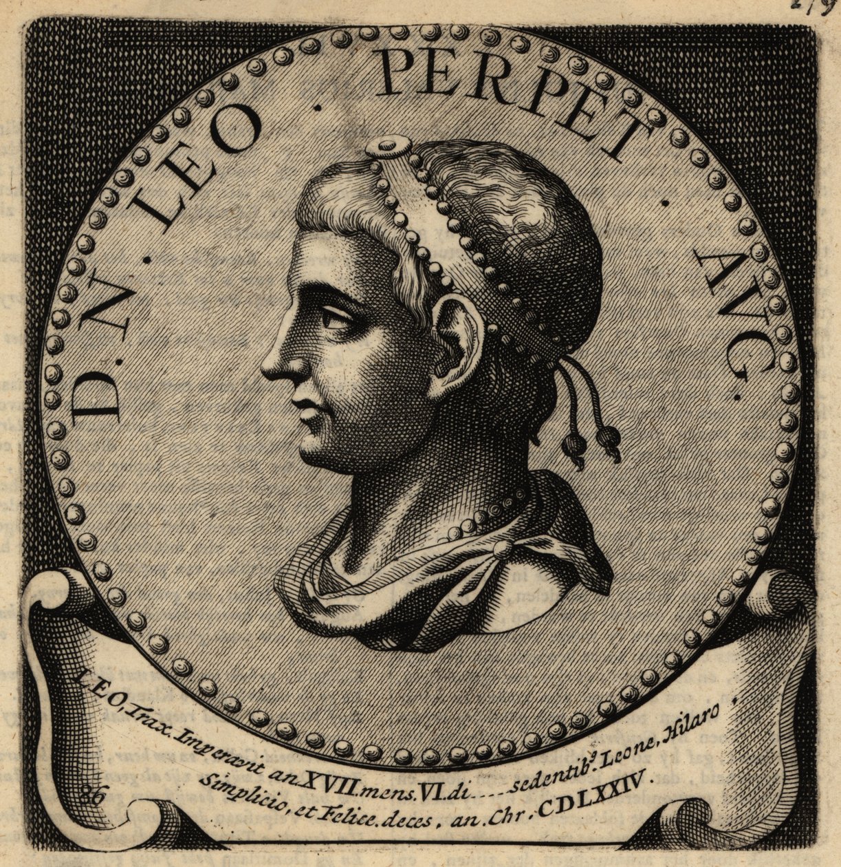 Porträtt av den romerske kejsaren Leo I. av Netherlandish School