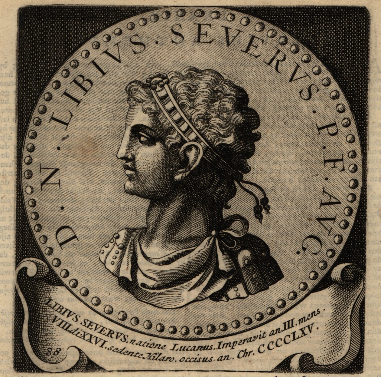 Porträtt av den romerske kejsaren Libius Severus. av Netherlandish School
