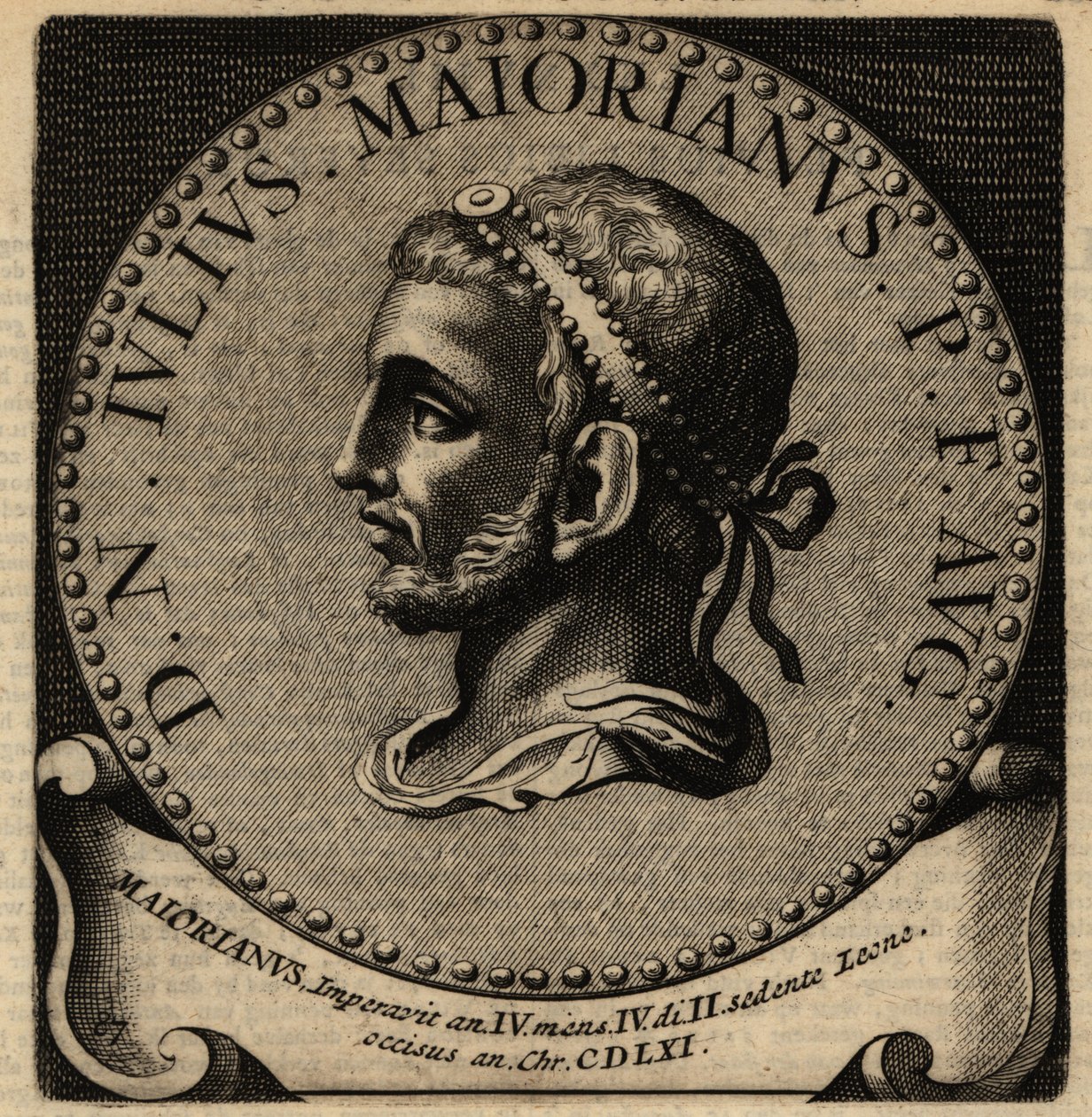 Porträtt av den romerske kejsaren Majorian. av Netherlandish School