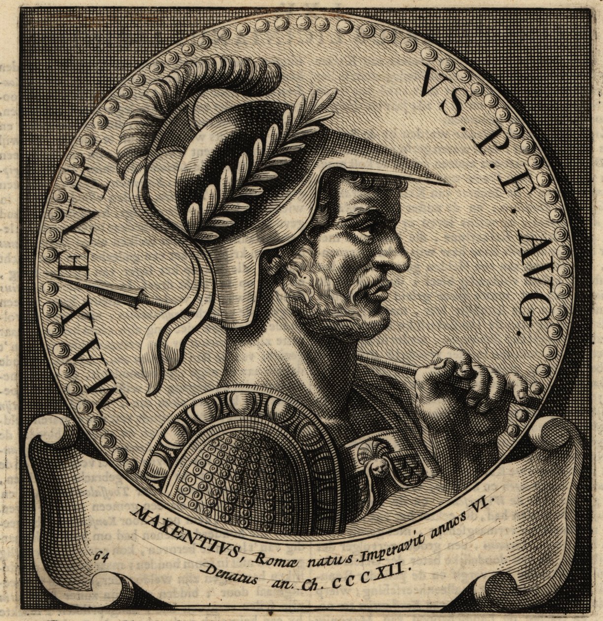 Porträtt av den romerske kejsaren Maxentius. av Netherlandish School