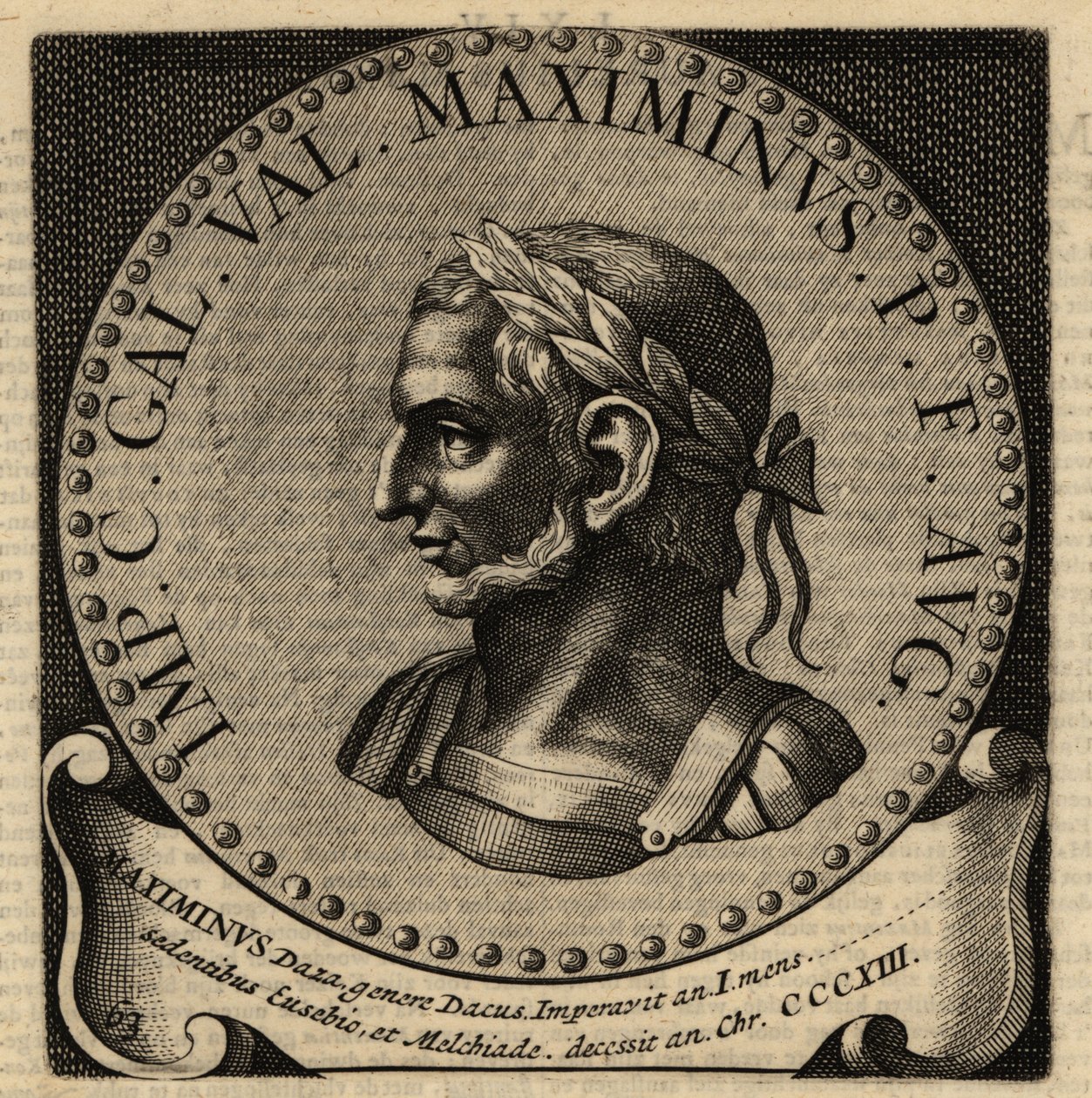 Porträtt av den romerske kejsaren Maximinus II. av Netherlandish School